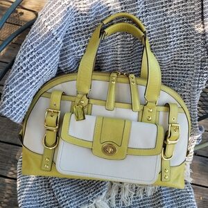 Coach  Hampton Miranda Canvas embossed leather Satchel M0793-11954